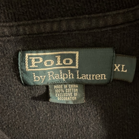 Ralph Lauren Men’s XL 100% Cotton 1/4 Zip Long Sleeve Blue Pullover sweater. - Picture 4 of 8